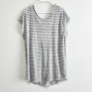Victoria's Secret Open-Back Striped Knit Burnout Tee